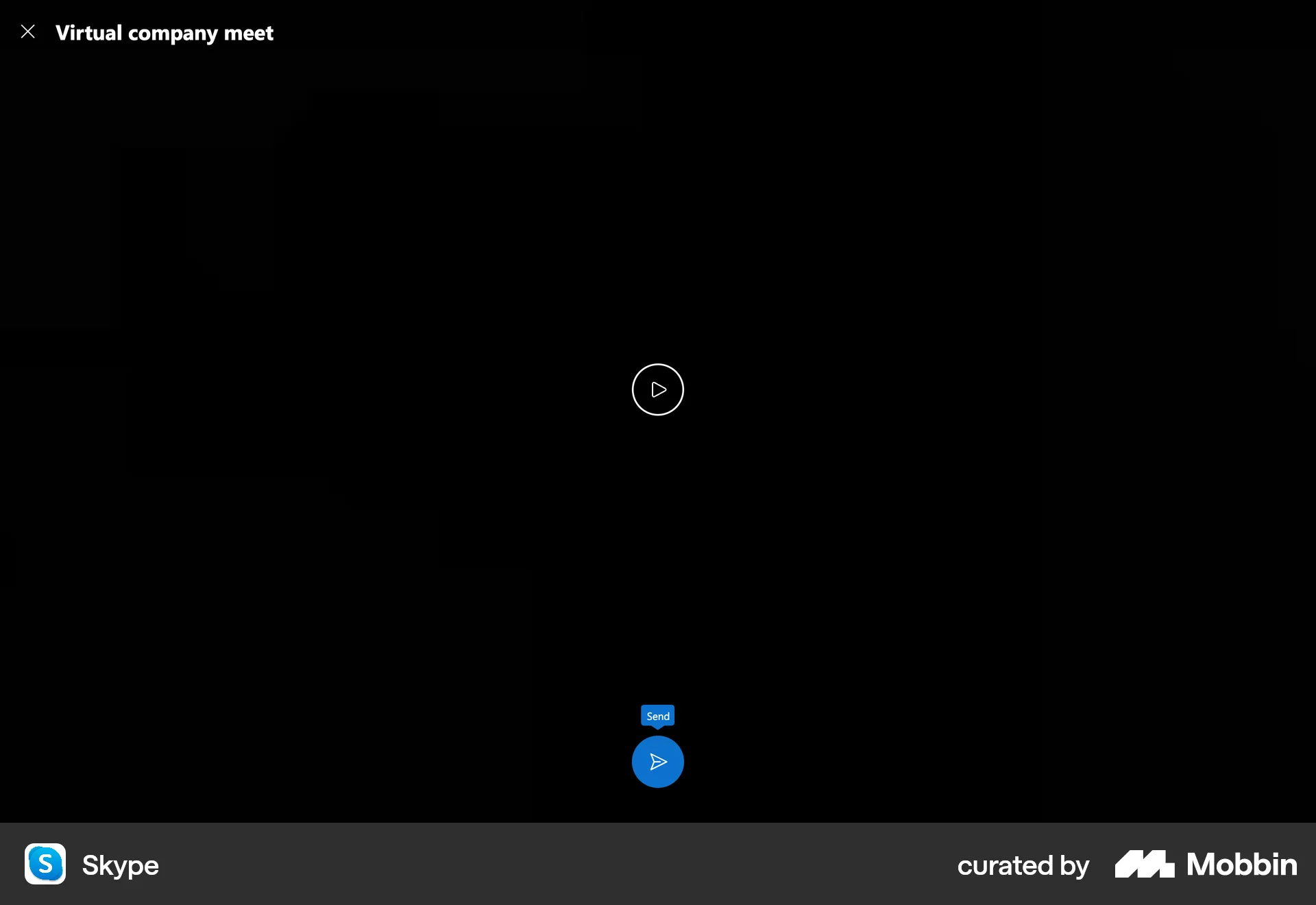 Skype Web Video Player screen