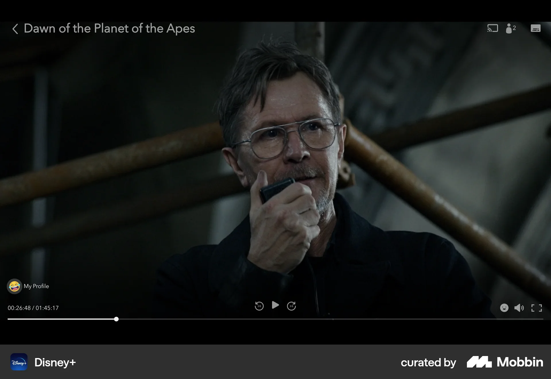 Disney+ Web Like & Upvote screen