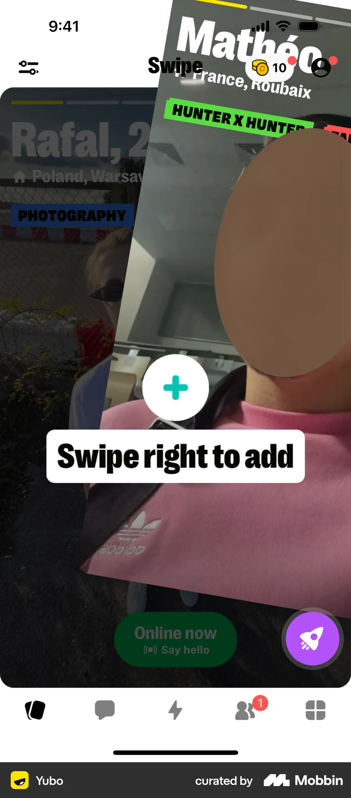Yubo iOS Guided Tour & Tutorial screen