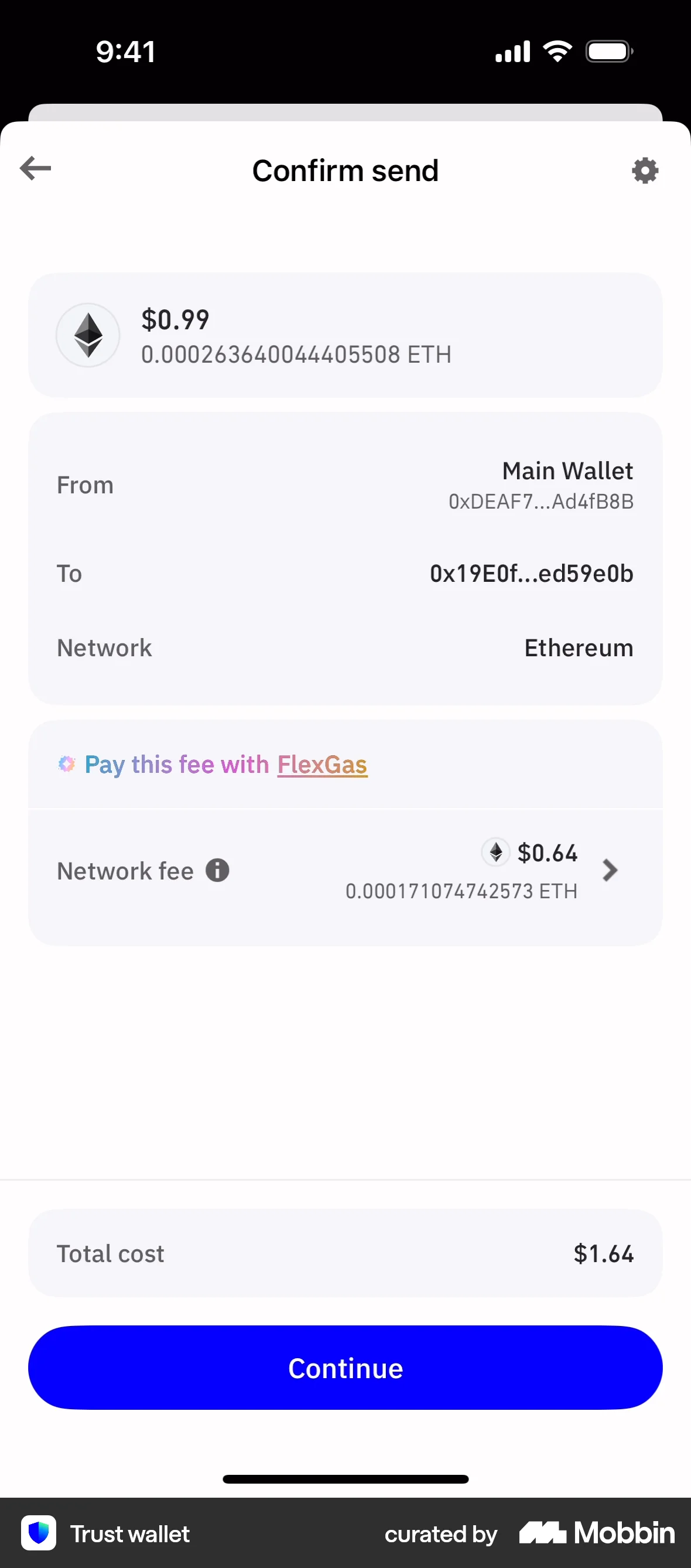 Trust Wallet iOS Crypto & Web3 App screen