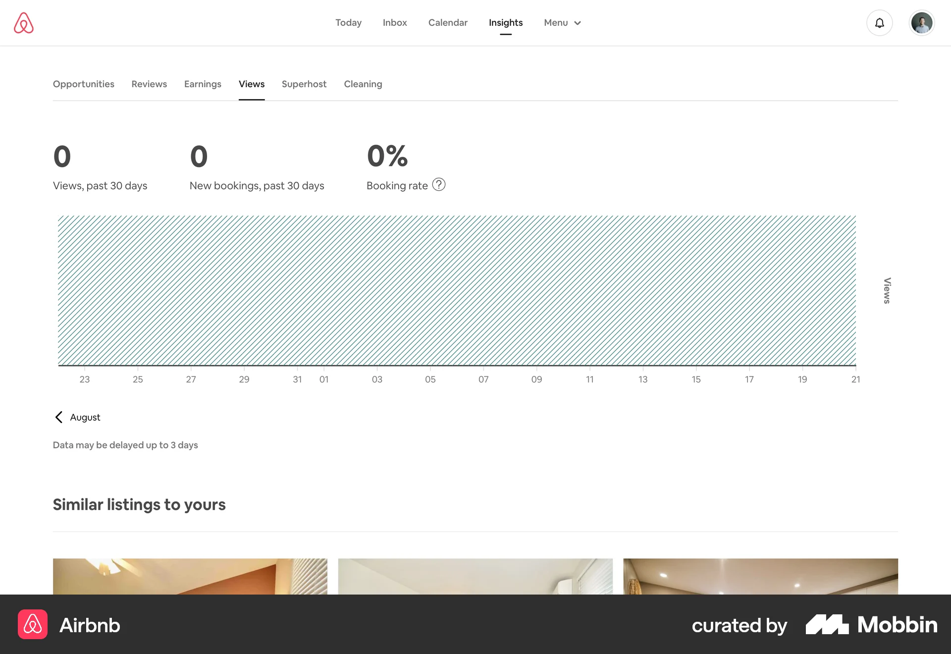 Airbnb Web Charts screen