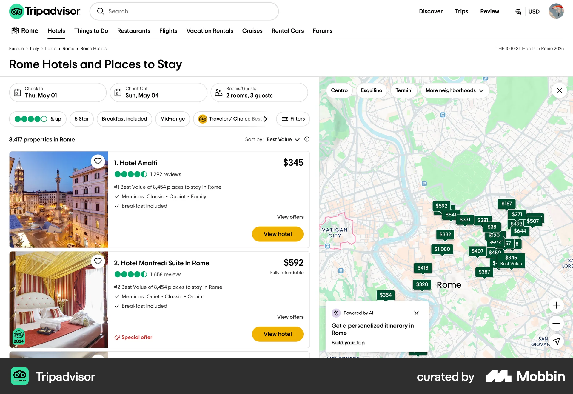 Tripadvisor Web Shop & Storefront screen