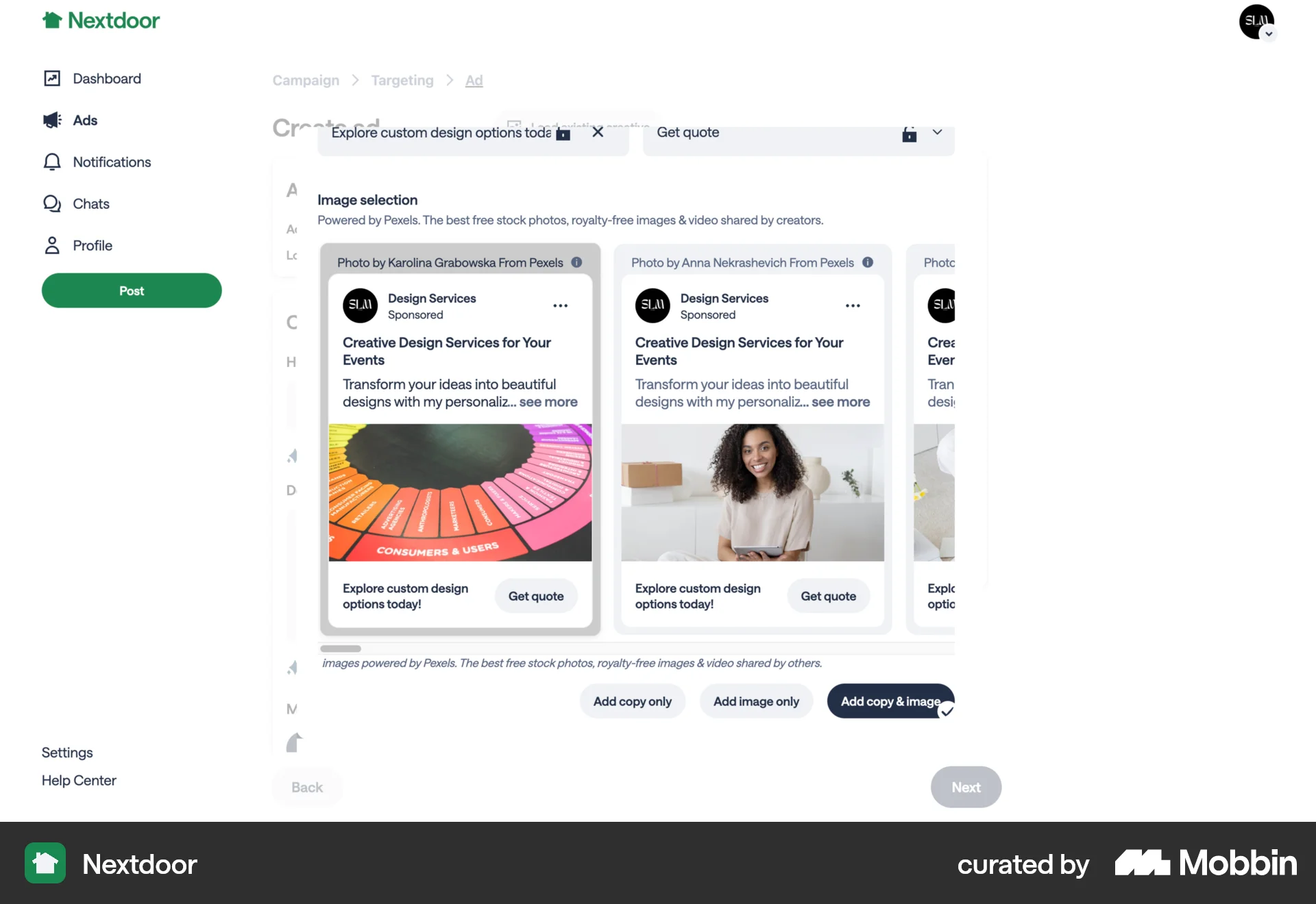 Nextdoor Web News App screen