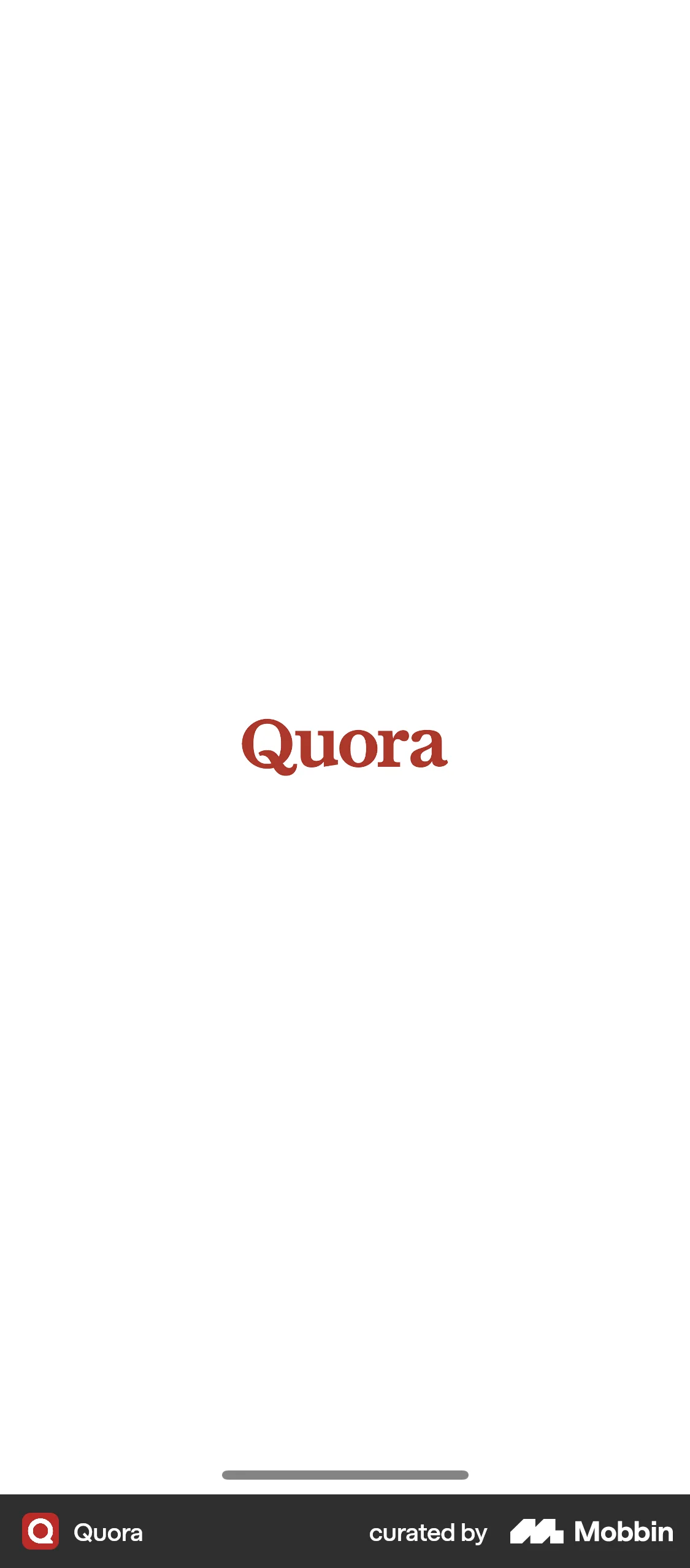 Quora iOS Splash Screen screen