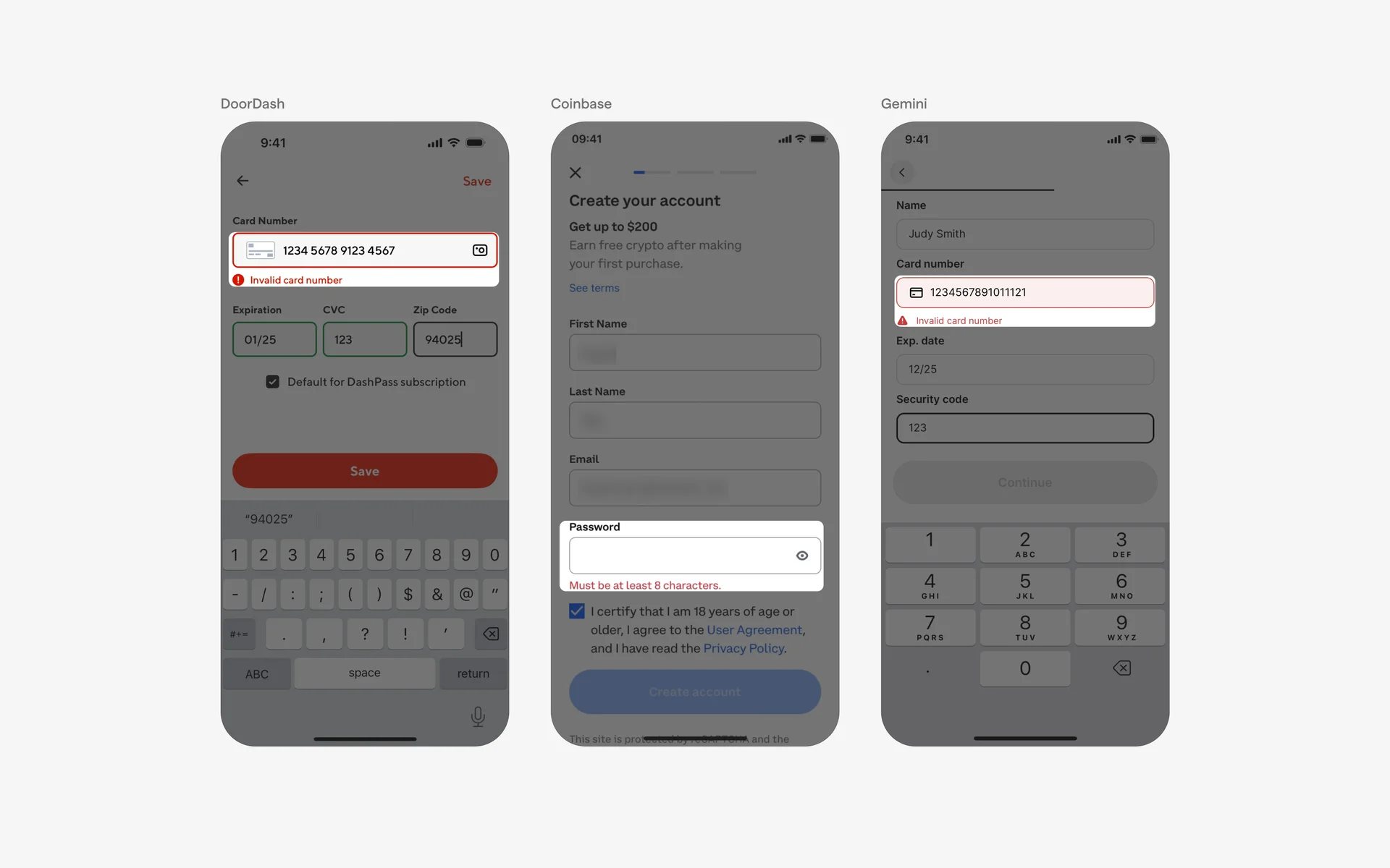 Text Field UI Design: Best practices, Design variants & Examples | Mobbin
