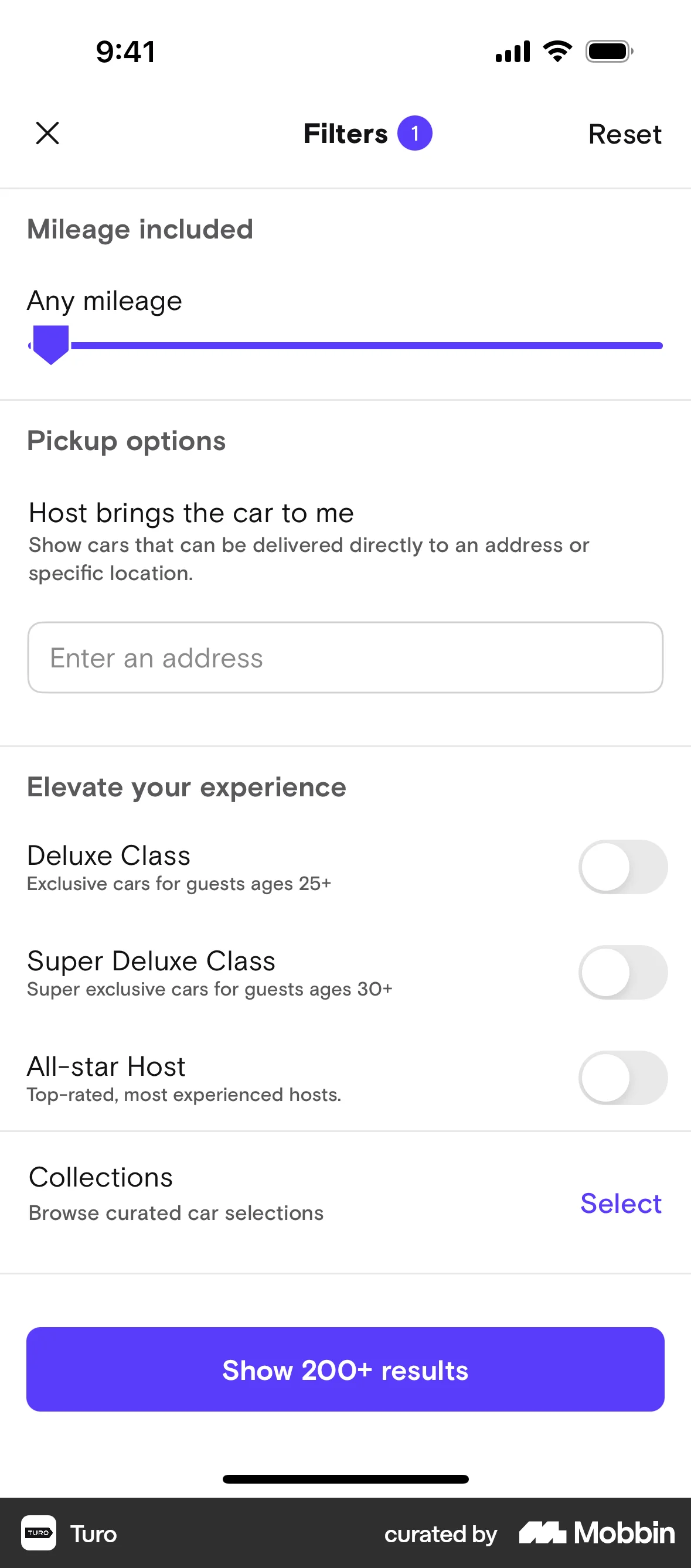 Filter & Sort Mobile App Design