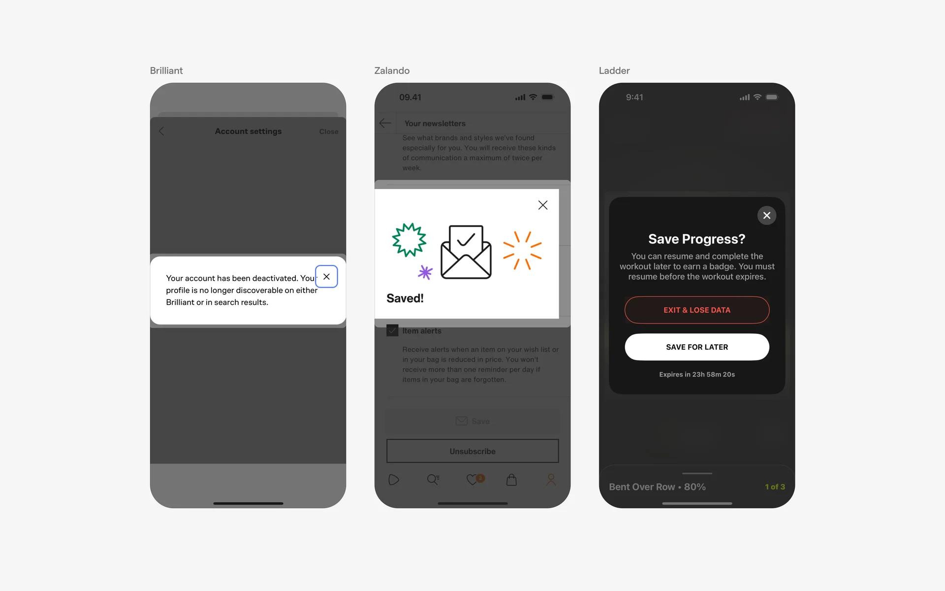 Dialog UI Design: Best practices, Design variants & Examples | Mobbin