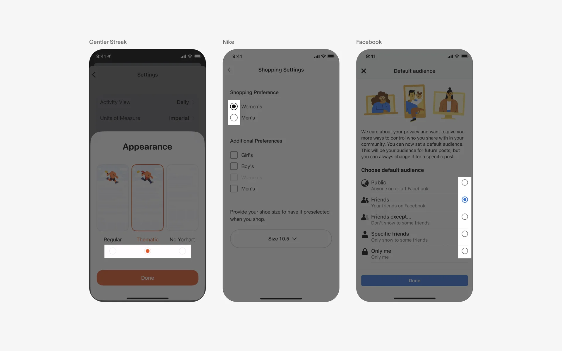 Radio Button UI Design: Best practices, Design variants & Examples | Mobbin