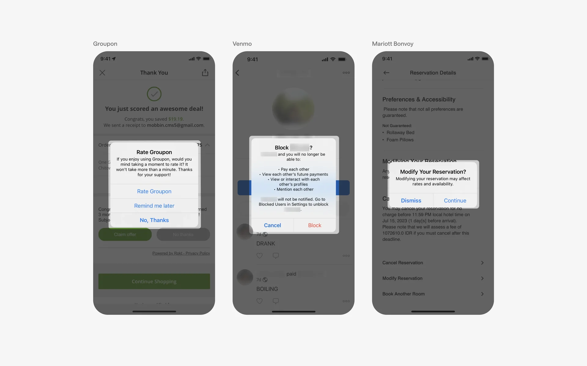 Dialog UI Design: Best practices, Design variants & Examples | Mobbin