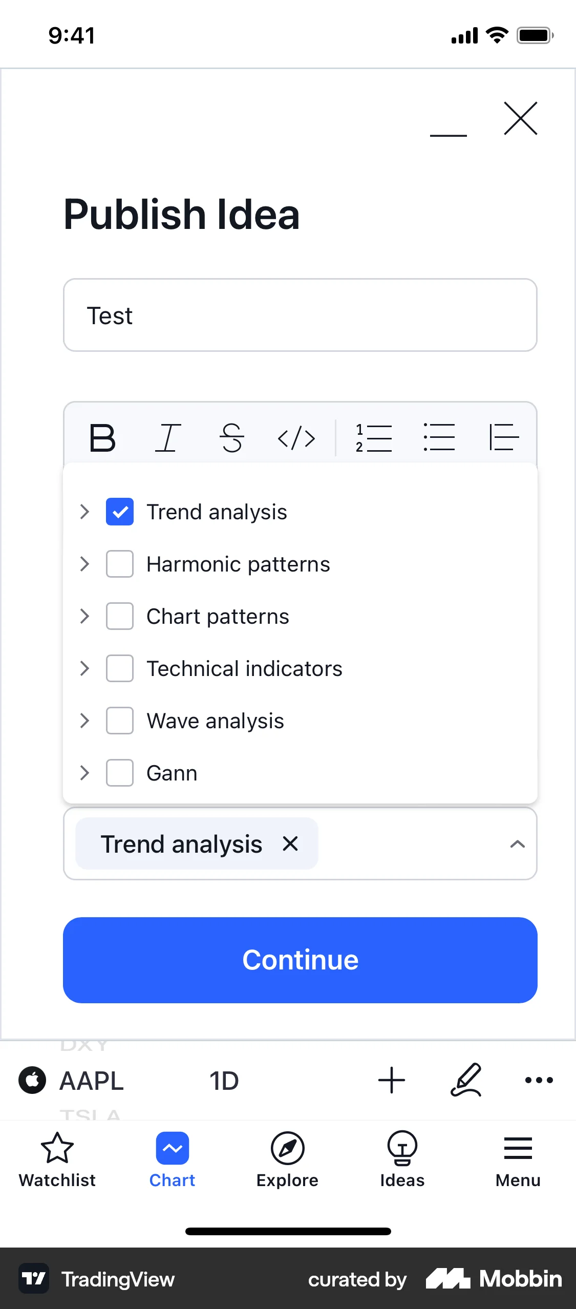 Mobile Dropdown Design