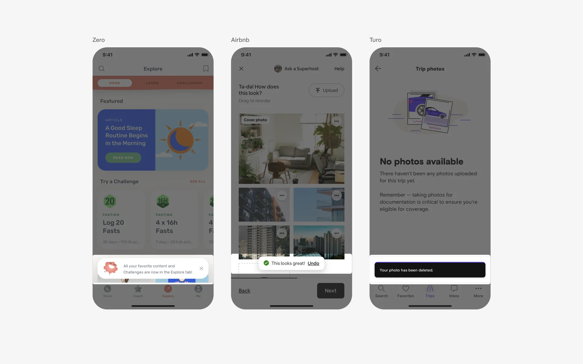 Toast UI Design: Best practices, Design variants & Examples | Mobbin