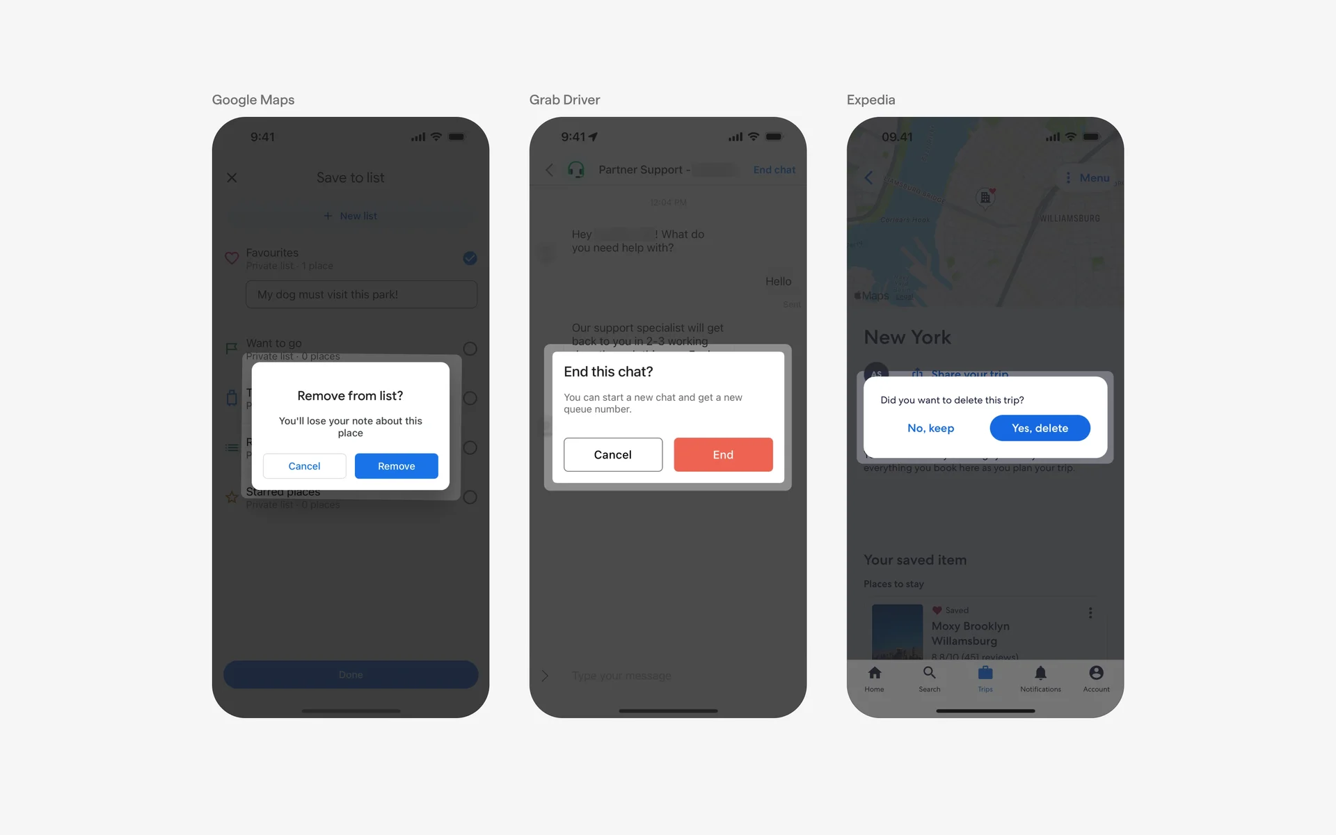 Dialog UI Design: Best practices, Design variants & Examples | Mobbin