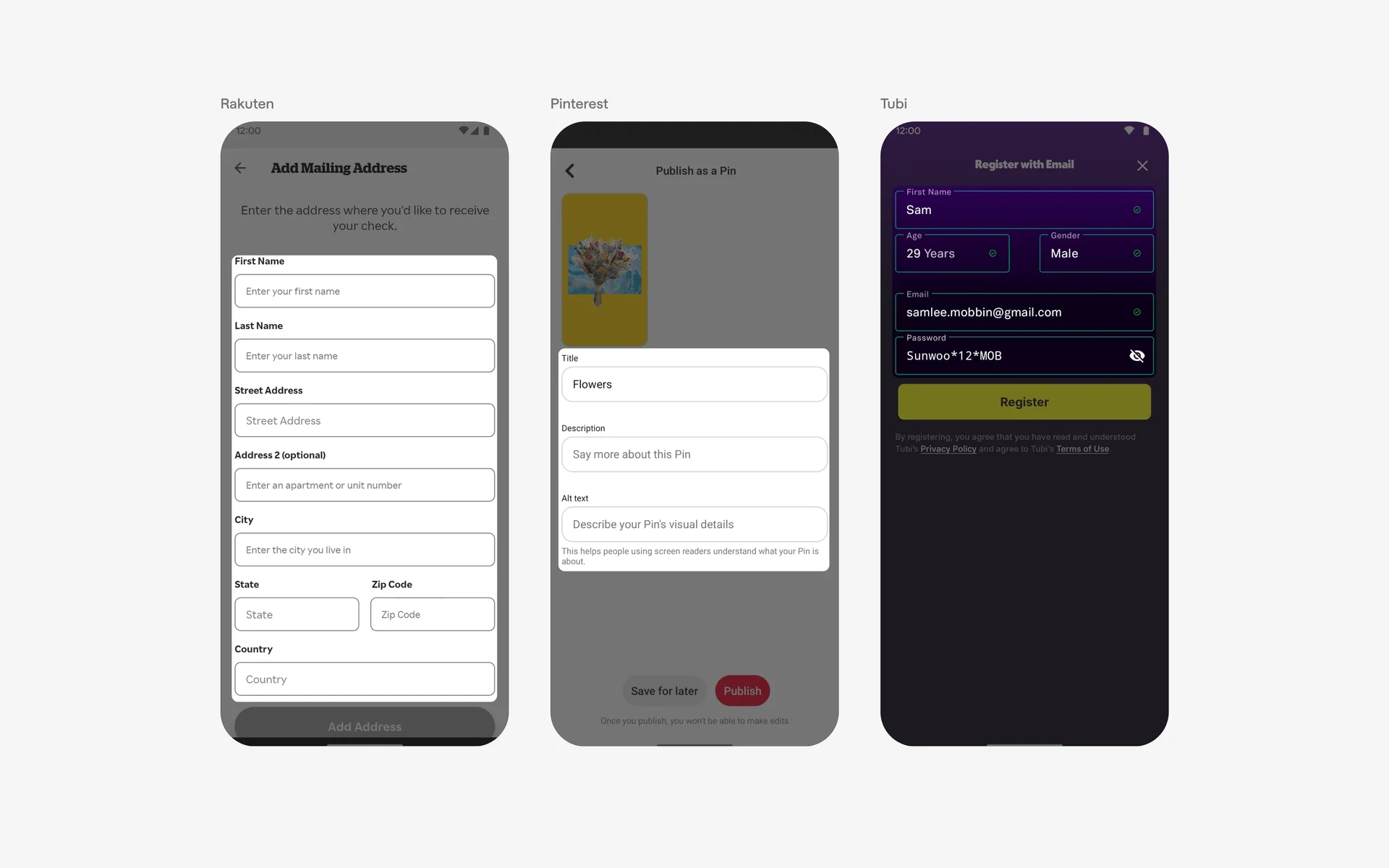 Text Field UI Design: Best practices, Design variants & Examples | Mobbin