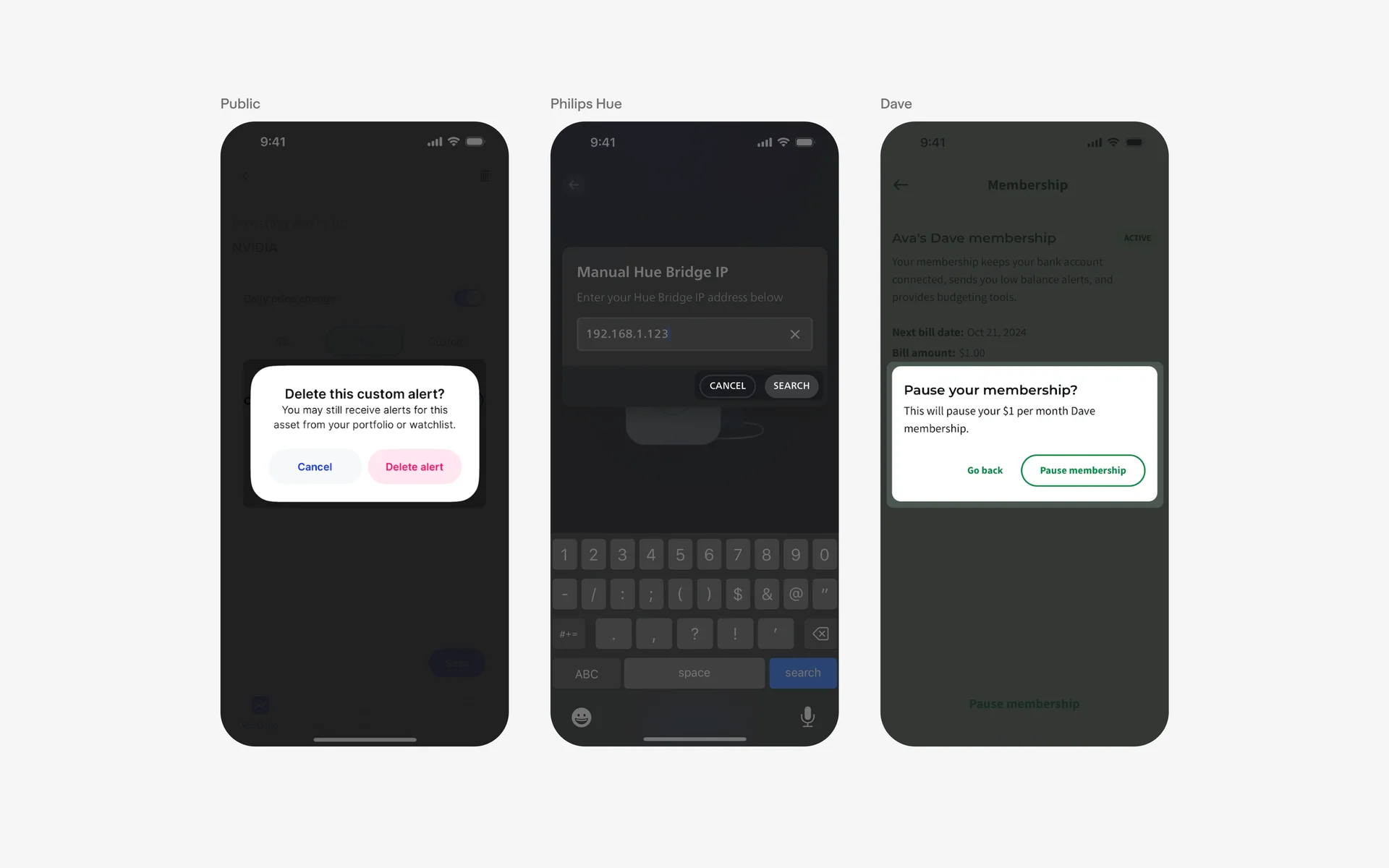 Dialog UI Design: Best practices, Design variants & Examples | Mobbin